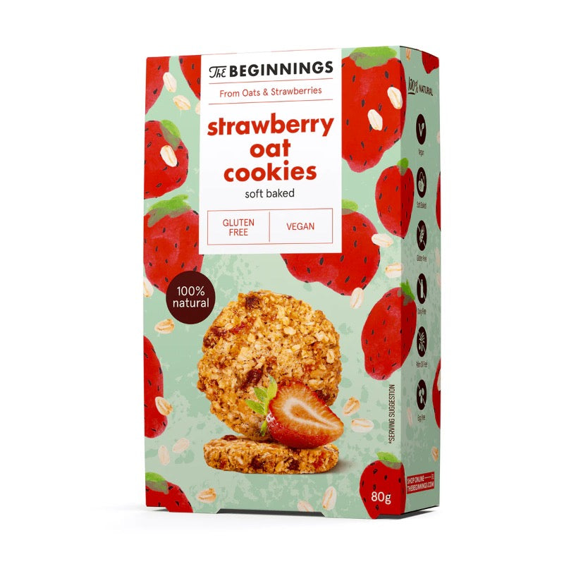 The Beginnings Strawberry Oat Cookies GF, 80g