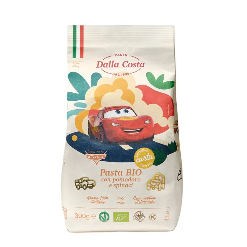 Dalla Costa Cars Organic Pasta With Spinach & Tomatoes, 300g