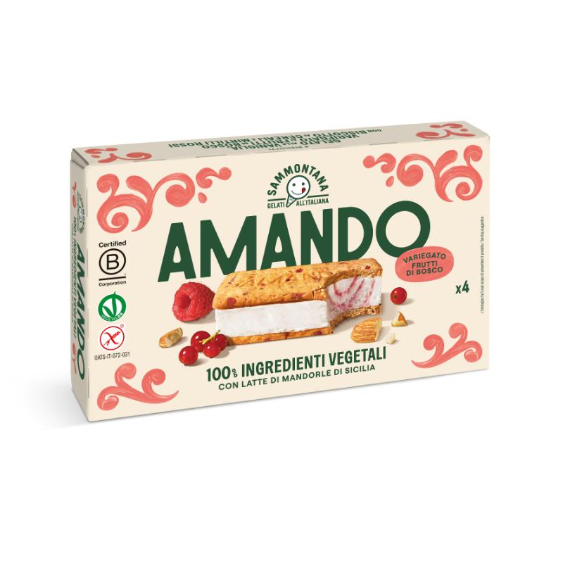 Sammontana Gluten-Free Amando Fruit Cookie, 4 x 208g