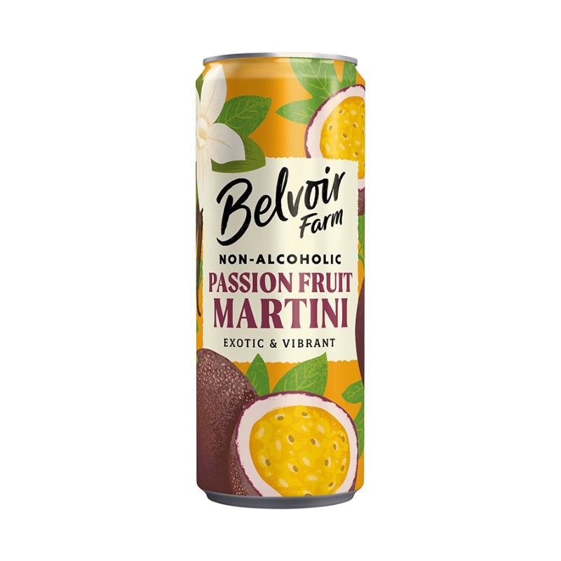 Belvoir Farm Non-Alcoholic Passion Fruit Martini Can, 250ml