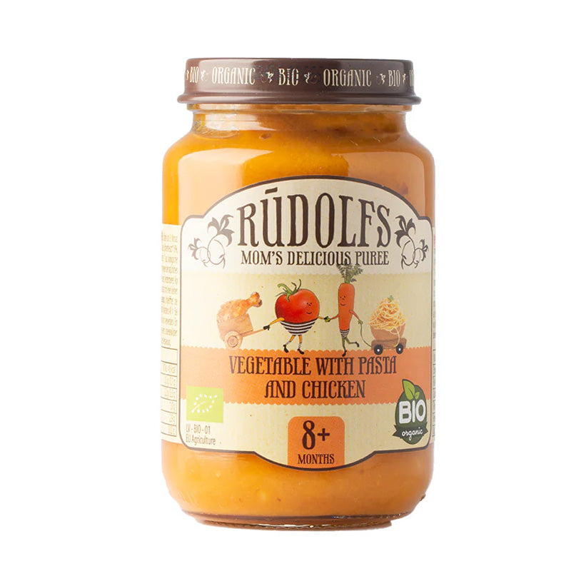 Rudolfs Organic Vegetable With Pasta & Chicken, 190g