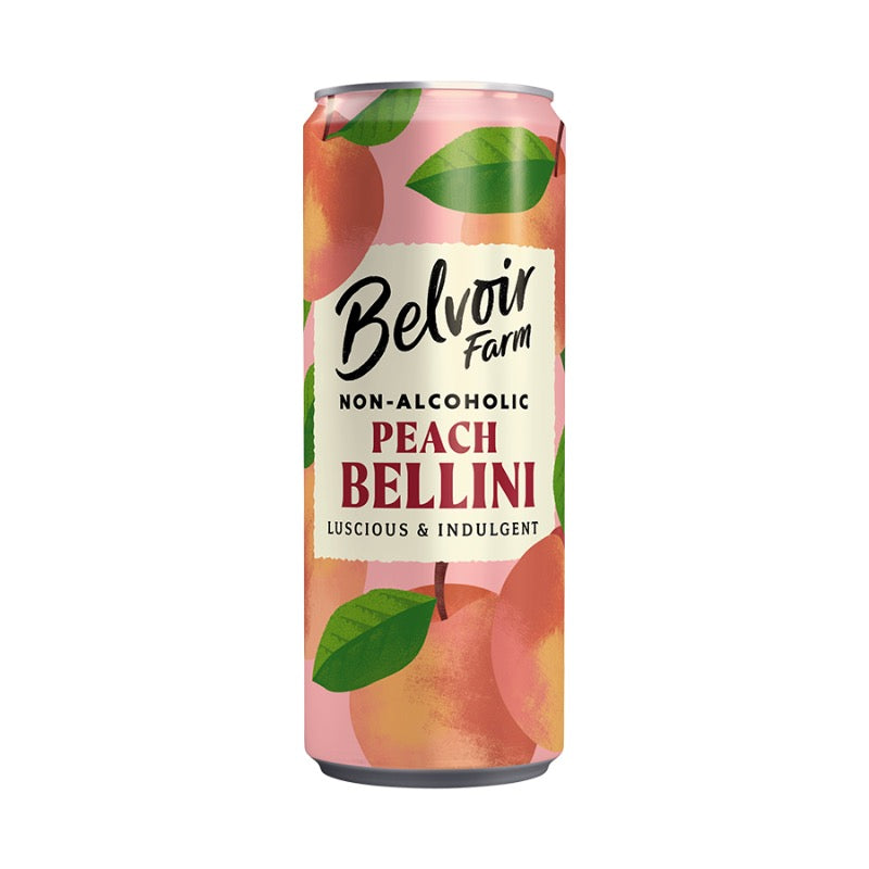 Belvoir Farm Non-Alcoholic Peach Bellini Can, 250ml