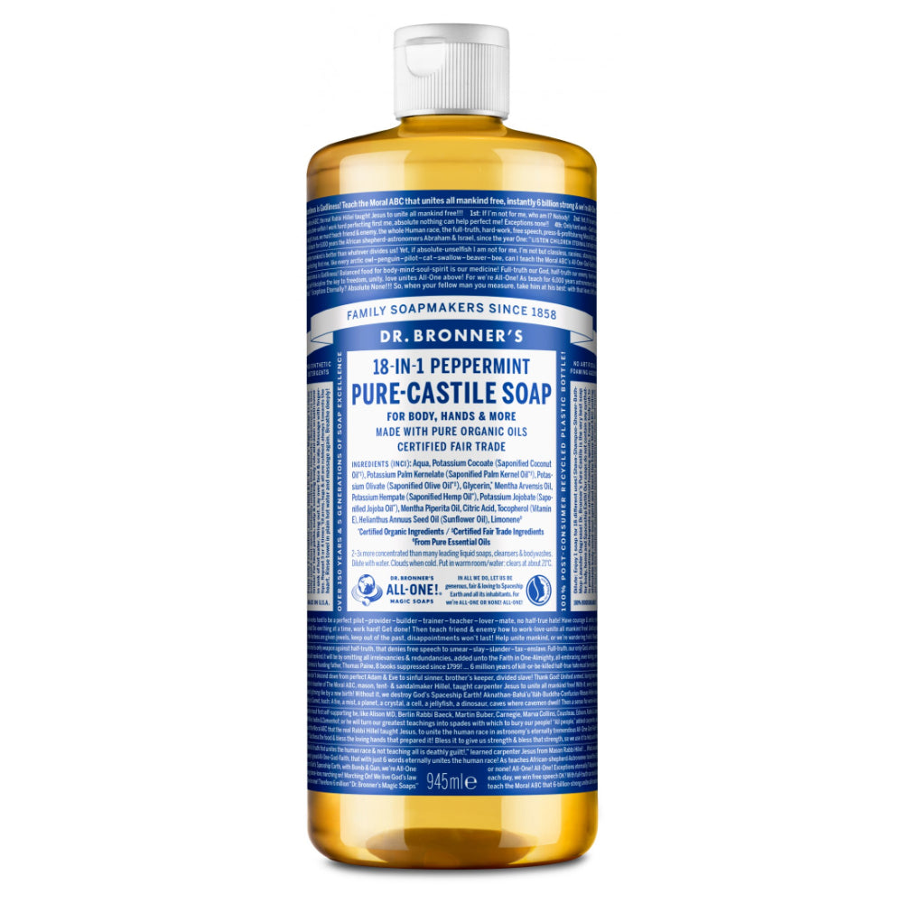 Dr Bronner's Pure Castile Soap Peppermint, 945ml