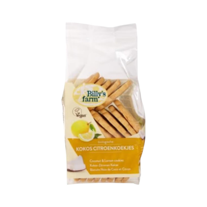 Billy's Farm Organic Lemon Coconut Cookies, 175g