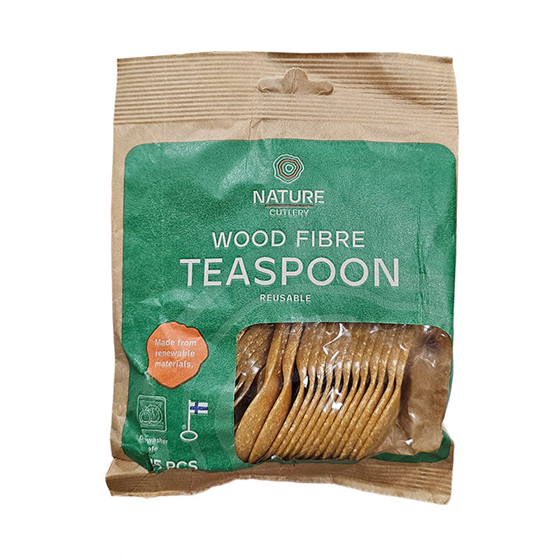 Nature Reusable Wood Fibre Teaspoon, x20
