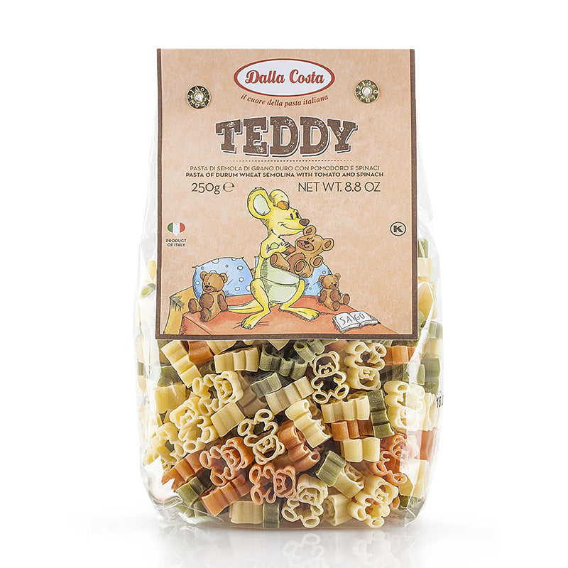 Dalla Costa Teddy Pasta With Spinach & Tomatoes, 250g