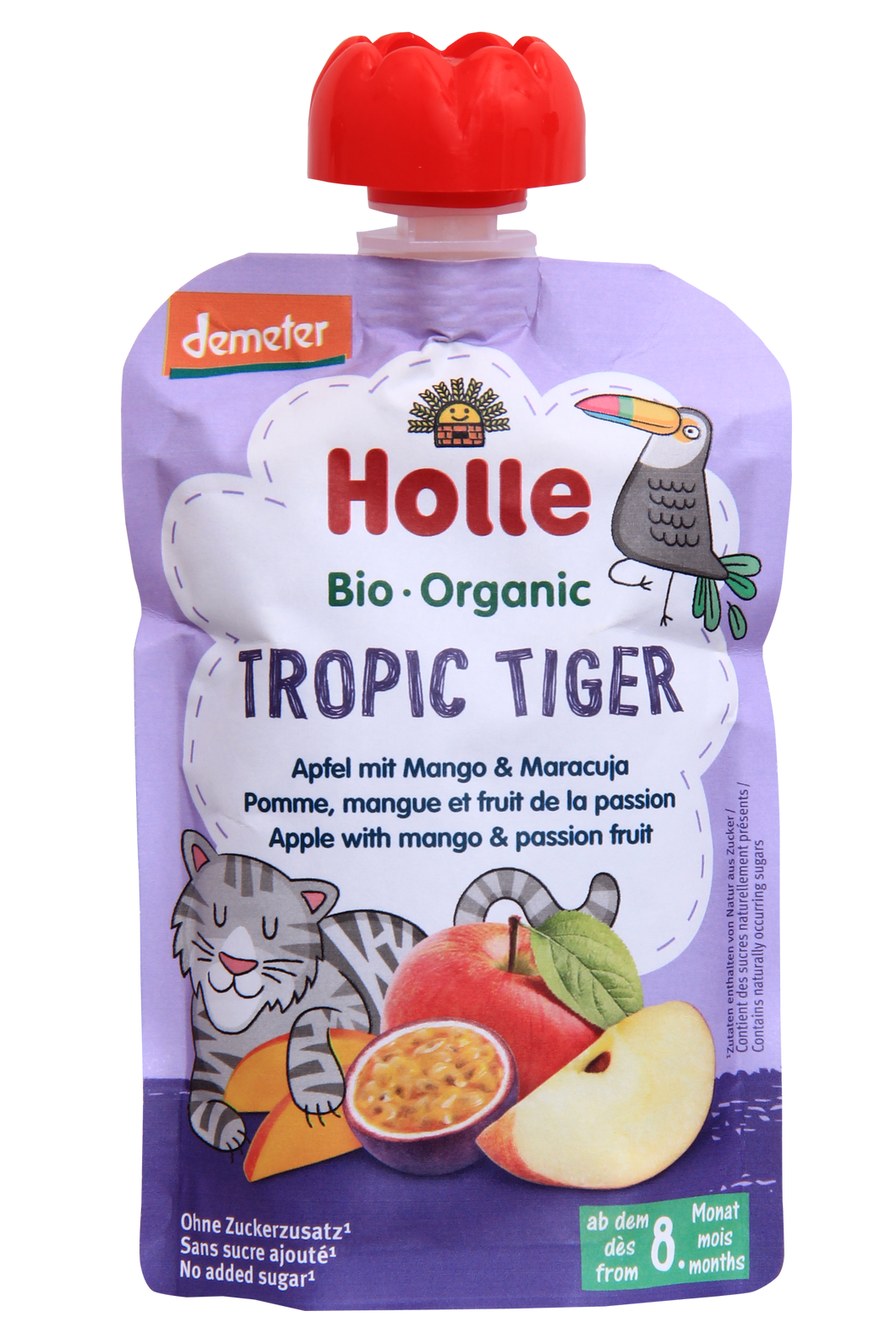 Holle Organic Fruit Pouches Tropic Tiger, 100g