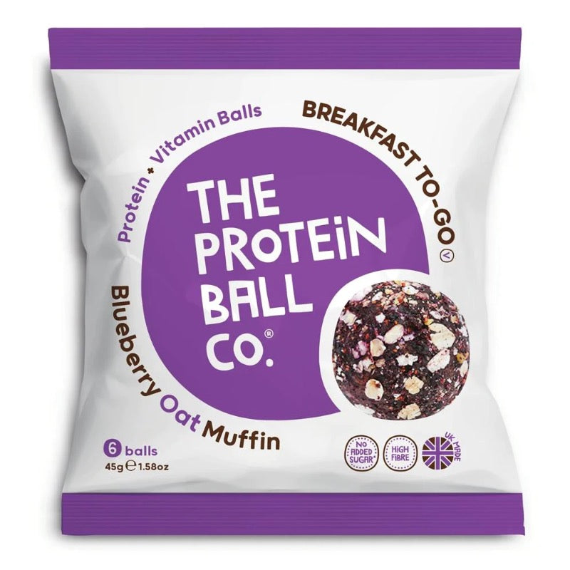The Protein Ball Co Blueberry Oat Muffin Vegan Balls, 45g