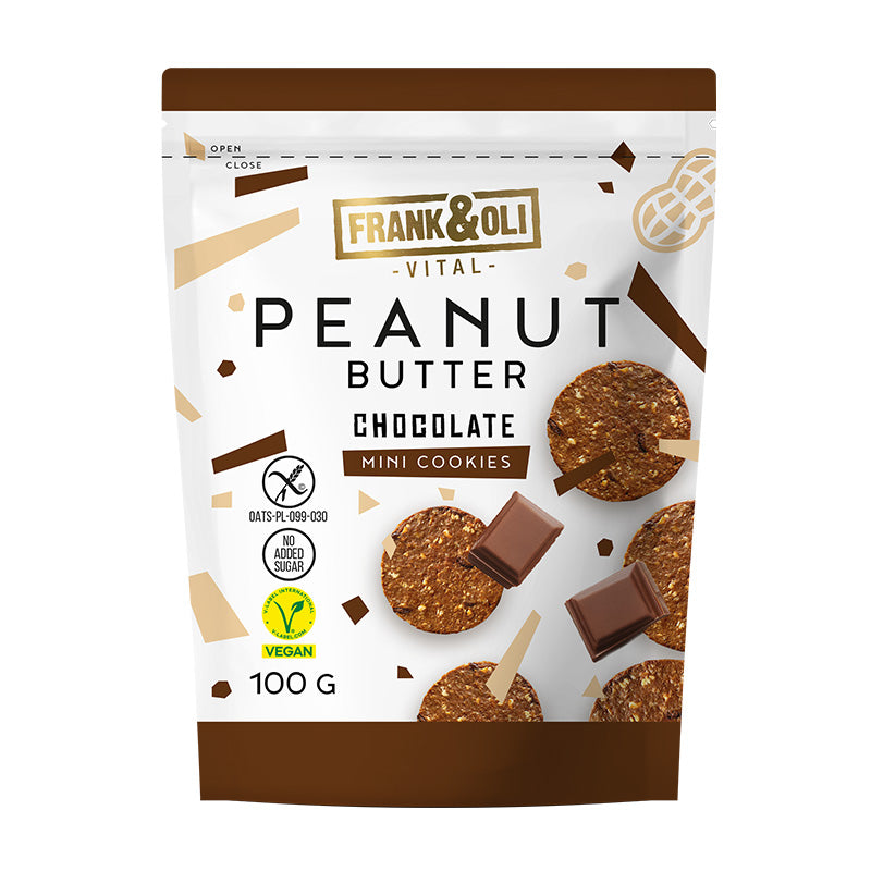 Frank & Oli Peanut Butter Chocolate Mini Cookies, 100g