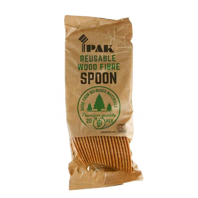 Ipak Reusable Wood Fibre Spoon, x20