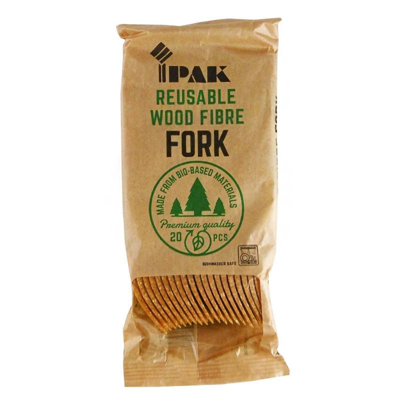 Ipak Reusable Wood Fibre Fork, x20