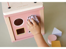 Load image into Gallery viewer, Wooden Activity Cube Wild Flowers Meats &amp; Eats
