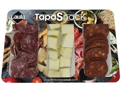 Caula Tapa Snack Fuet Extra, Cheese & Chorizo 120g Meats & Eats