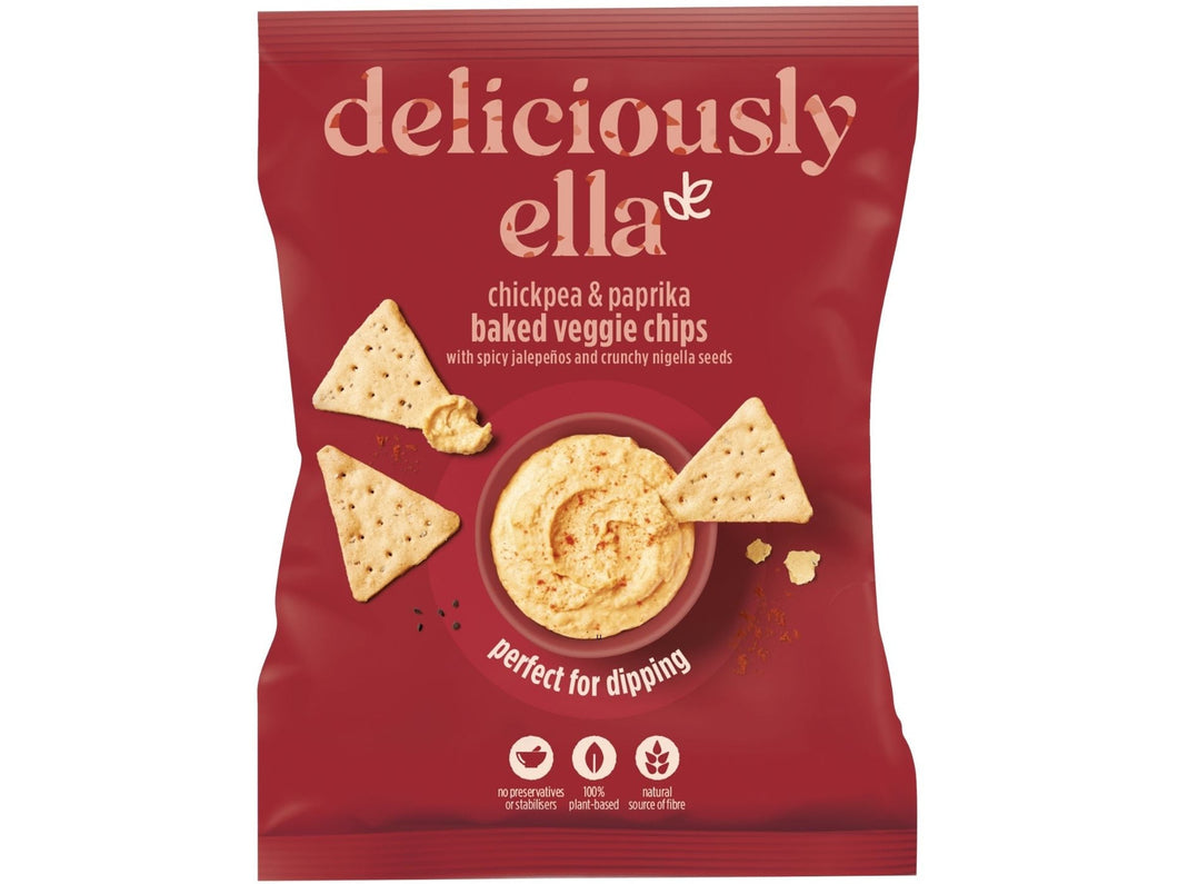 Deliciously Ella Baked Veggie Crackers Chickpea & Paprika, 100g