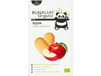 Bunalun Organic Soft Biscotti Apple 6x20g Meats & Eats