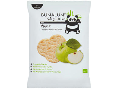 Bunalun Organic Kids Apple Mini Rice Cakes 40g Meats & Eats