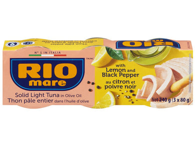 Rio Mare Tuna in Olive Oil with Lemon & Pepper 4x80g Meats & Eats