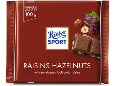 Ritter Sport Raisins Hazelnuts Chocolate Bar 100g Meats & Eats