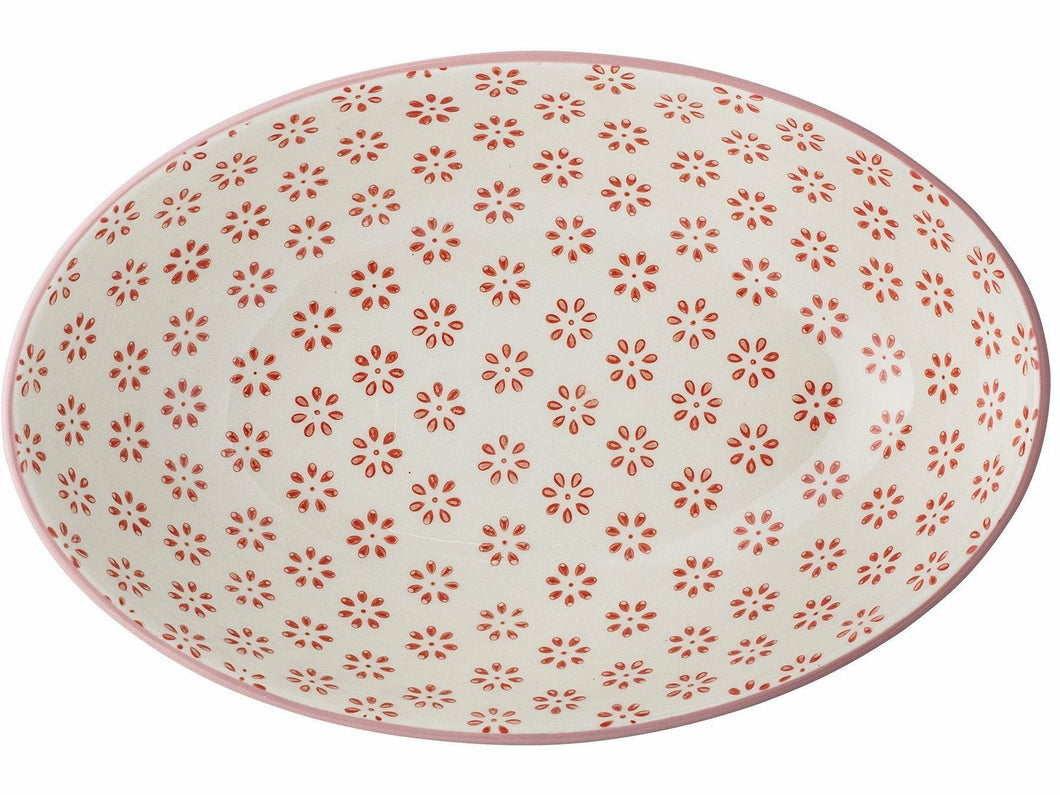 Susie Soup Plate, Red, Stoneware - Meats And Eats
