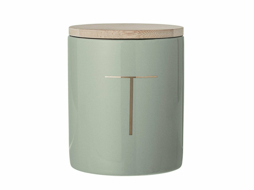 Ferdun TEA Jar w/Lid, Green, Stoneware