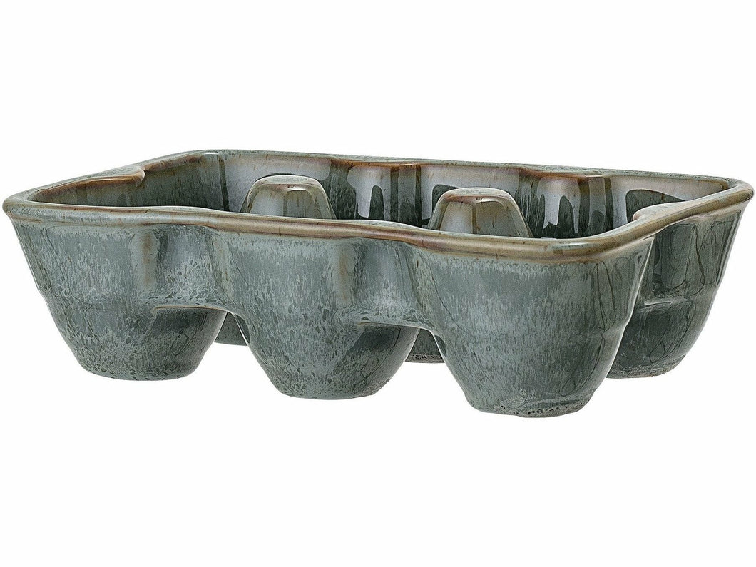 Pixie Egg Tray, Green, Stoneware - Meats And Eats