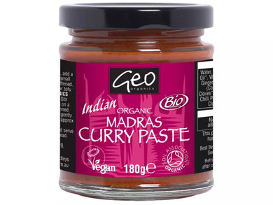 Geo Organics Madras Curry Paste 180g Meats & Eats