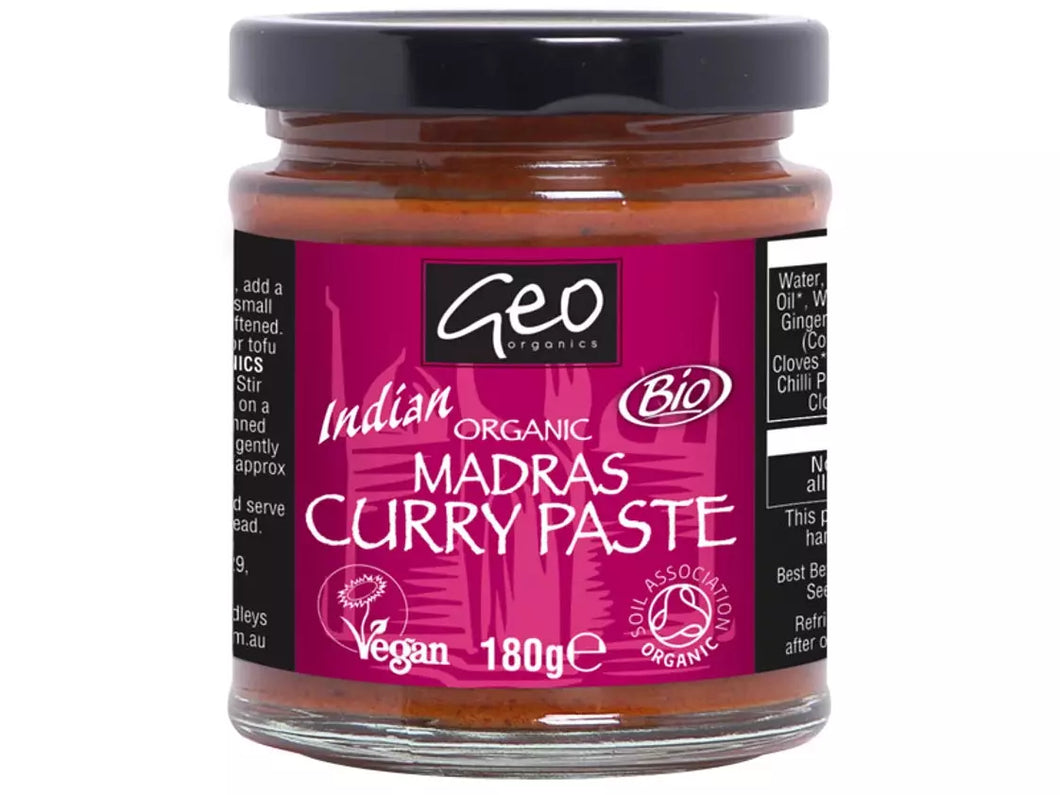 Geo Organics Madras Curry Paste 180g