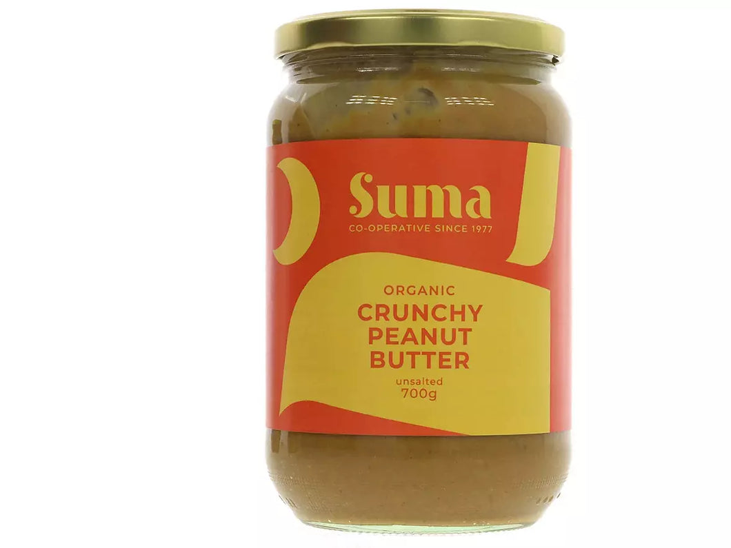 Suma Organic Crunchy Peanut Butter Unsalted 700g