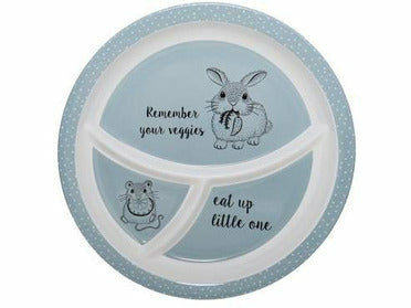Toby Plate, Blue, Melamine - Meats And Eats