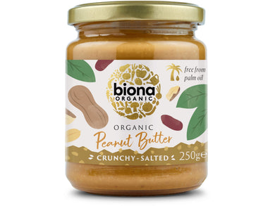 Biona Peanut Butter Crunchy Salted 250g Meats & Eats