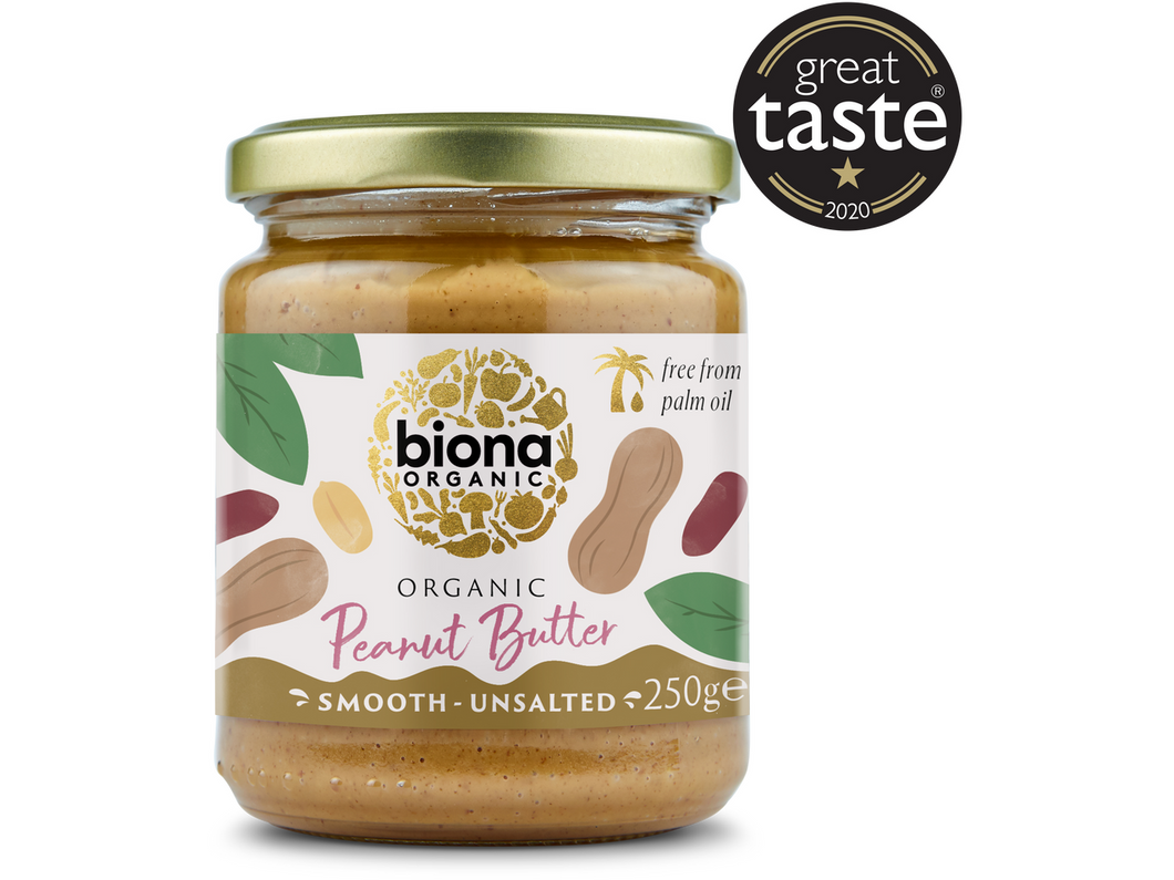 Biona Peanut Butter Smooth Unsalted 250g Meats & Eats