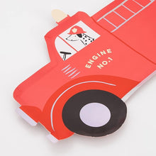 Load image into Gallery viewer, Meri Meri Fire Truck Plates, x8
