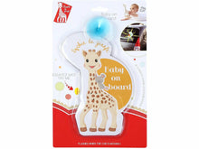 Load image into Gallery viewer, Sophie la girafe Flashing Baby on Board Car Sign with Suction Pad - Meats And Eats
