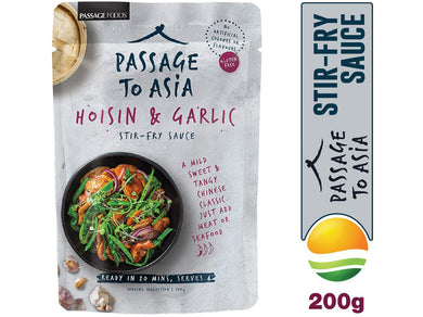 Passage to Asia Hoisin & Garlic Stir Fry Sauce 200g Meats & Eats