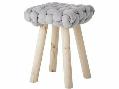 Nathan Stool, Grey, Polyester - Meats And Eats