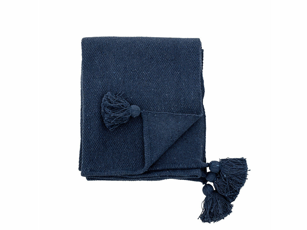 Genet Throw, Blue, Recycled Cotton Meats & Eats