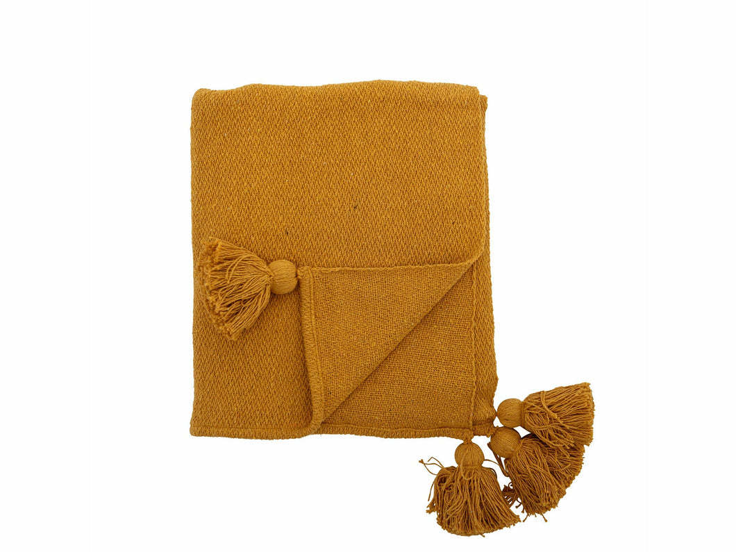 Genet Throw, Yellow, Recycled Cotton Meats & Eats