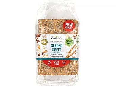 Dr Karg's Organic Vegan Crispbread Seeded Spelt 200g Meats & Eats