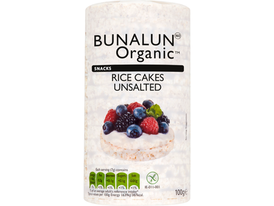 Bunalun Organic Unsalted Rice Cakes 100g Meats & Eats
