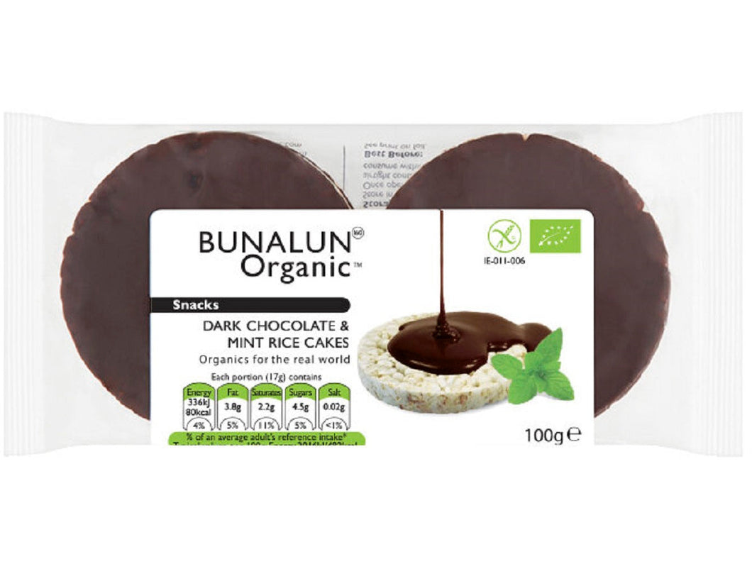 Bunalun Organic Dark Chocolate Rice Cakes 100g
