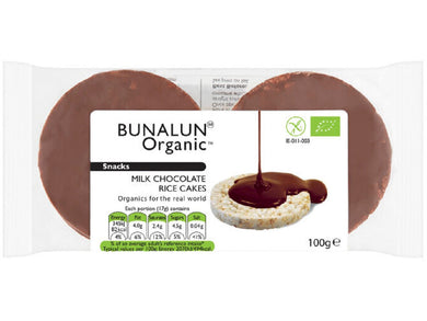 Bunalun Organic Milk Chocolate Rice Cakes 100g Meats & Eats