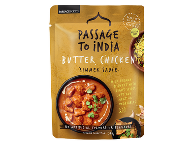 Passage to India Butter Chicken Simmer Sauce 375g Meats & Eats