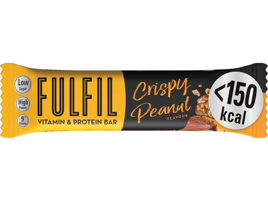 Fulfil Nutrition Vitamin & Protein Bar Crispy Peanut 37g Meats & Eats