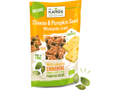 Dr Karg's Cheese & Pumpkin Seed Wholegrain Snack 110g Meats & Eats
