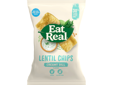 Eat Real Lentil Chips Creamy Dill 113g Meats & Eats