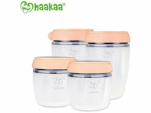Load image into Gallery viewer, Haakaa Generation 3 Silicone Storage Container Set (2×160 + 2x250ml) Grey or Nude - Meats And Eats
