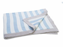 Load image into Gallery viewer, Ragtales Mimmo Blue Striped Knitted Blanket - Meats And Eats
