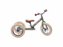 Load image into Gallery viewer, Trybike 2-in-1 Steel Balance Bike with Trike Kit, Vintage Green - Meats And Eats
