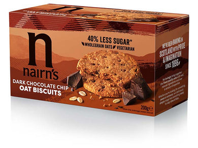 Nairn's Dark Chocolate Chips Oat Biscuits 200g Meats & Eats