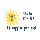 Load image into Gallery viewer, Kit &amp; Kin eco nappies Size 5, 12kg+ (30 pack)
